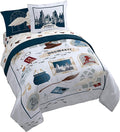 Harry Potter Queen Comforter Set 7 Piece Soft Hogwarts Bedding, Grey | Hedwig, Bed in a Bag, Comforter Sheets Shams Pillowcases, Official Product, Soft Microfiber, Machine Washable, Kids Gift
