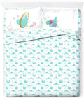 Jay Franco Kids Sheet Set with Fitted, Flat Sheets & Pillow Cover - Ultra-Soft Bedding with Pillowcase for Room Decor, Blue - Princess Cinderella, 4 Piece Full
