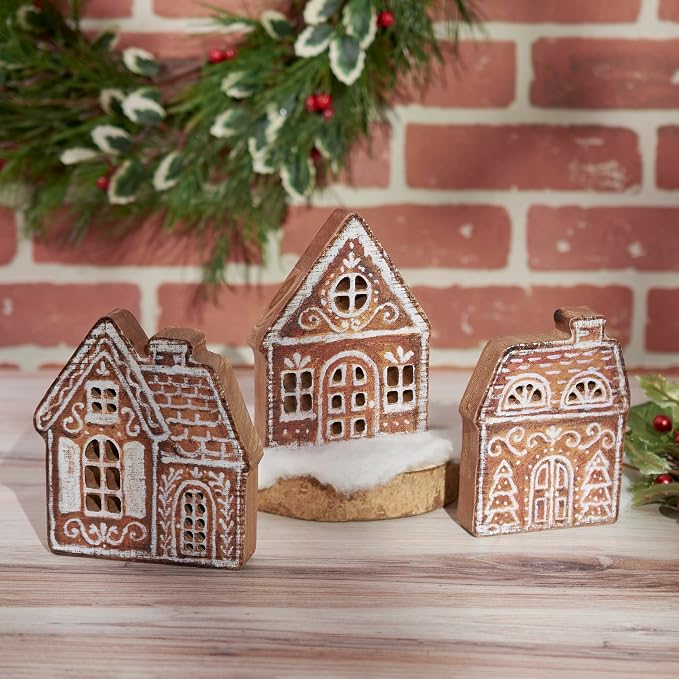 Primitives by Kathy Gingerbread Village Chunky Sitter Set
