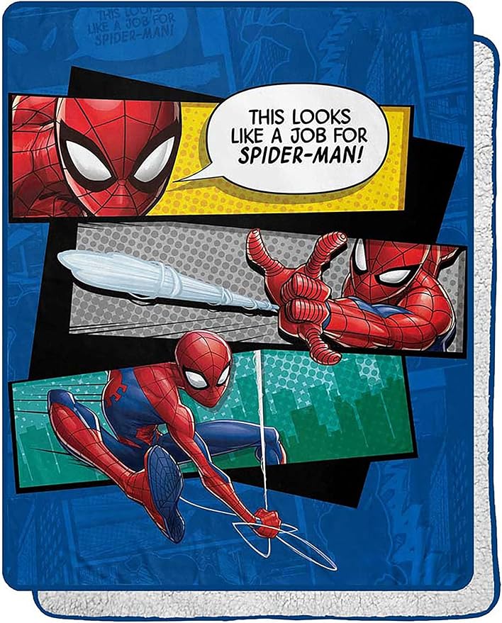 Northwest Spider-Man Silk Touch Sherpa Throw Blanket, 40" x 50", This Looks