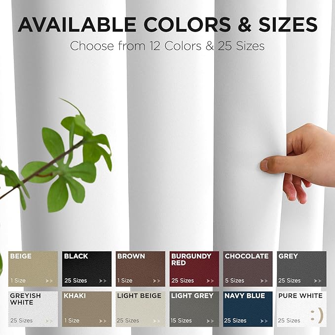 Joydeco Blackout Door Curtain for Doorway Privacy 96 Inches Long, Grommet Closet Curtain for Open Closet, Room Divider for Bedroom Living Room (Pure White 52Wx96L, 1 Panel)