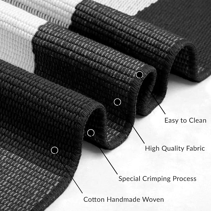 IOHOUZE Buffalo Plaid Checkered Rug 2x3 Ft Front Door Mats, Washable Area Rugs for Front Porch Decor, Spring Summer Welcome Mats Outdoor, Black White Rug for Farmhouse/Entryway/Home Entrance