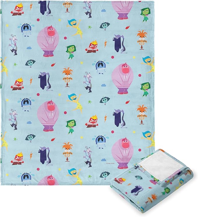 Disney's Inside Out 2, Emotions Pattern, Silk Touch Throw Blanket, 50 x 60 Inches