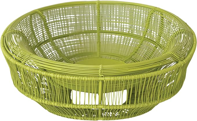 Bloomingville Metal Wire Double-Wall Bowl, Chartreuse