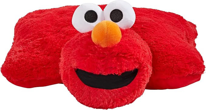 Pillow Pets Sesame Street Elmo, 16" Plush Toy | Soft Plush Pillow Companion, Unfastens into a Cozy Pillow at Night, Machine Washable, BPA and Phthalates Free