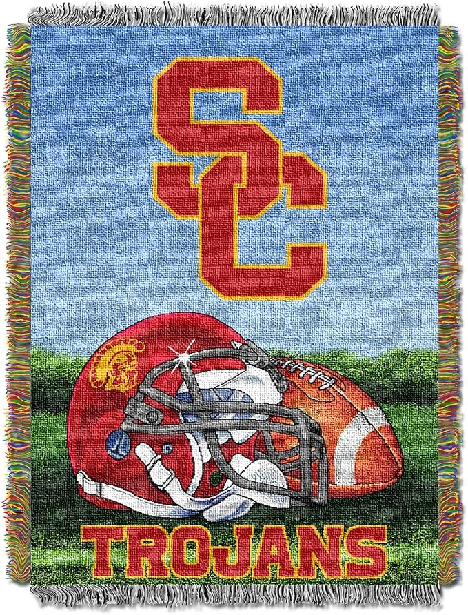 Officially Licensed NCAA "Home Field Advantage" Woven Tapestry Throw Blanket, 48" x 60", Multi Color