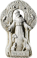 Avalon Gallery Saint Francis Peace Tree Garden Figurine, Stone Resin Outdoor Statue, 12.5" Tall x 8" Wide