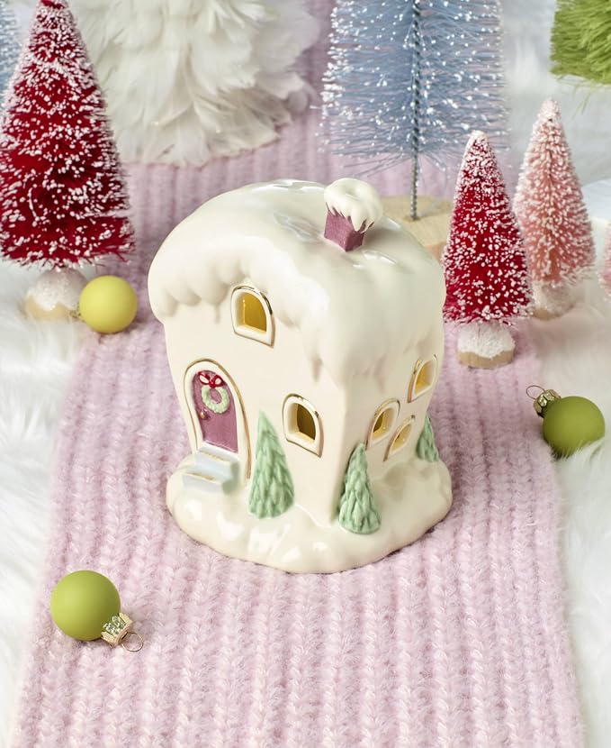 Lenox Dr. Seuss Who-Ville House of J.P. Who Christmas Figurine | porcelain with 24k gold accents | 5.75 x 4.25 x 4 inch size | collectible gift for grinch fans | 5.75 inch
