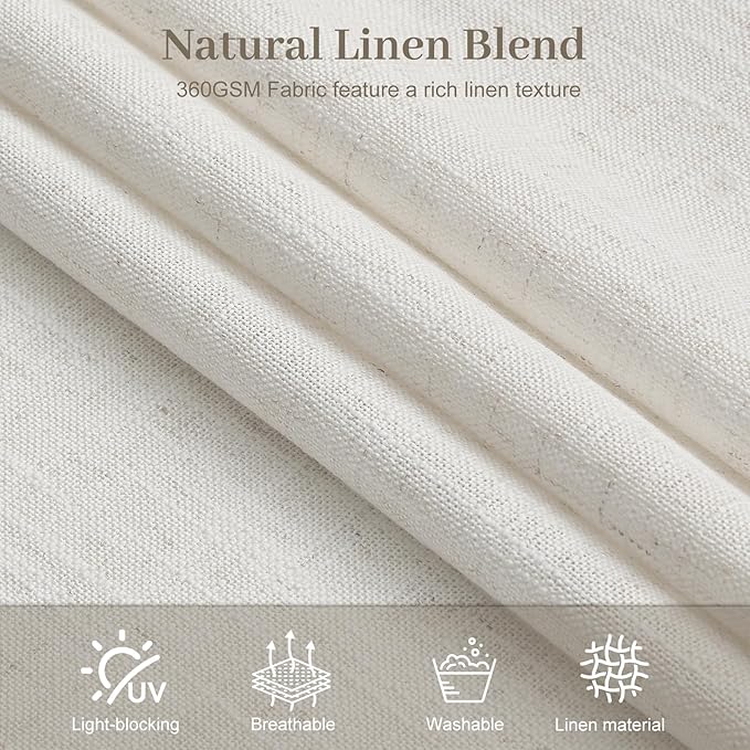 IVAPUPU 108 Inch Linen Blend Curtains - Image 7