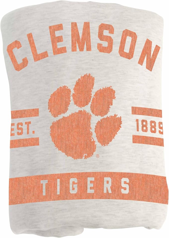 Logo Brands NCAA Sweatshirt Blanket - Officially Licensed Soft Throw Blanket for Fans, Cozy Game Day Blanket, Vintage-Style, Great Gift for Students & Alumni