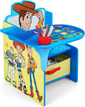 Delta Children Chair Desk with Storage Bin, Toy Story 5 | Kids Chair Desk Includes Fabric Storage Bin and Cup Holder, Low to the Ground for Easy Access, Ideal for Toddlers/Kids Age 3+