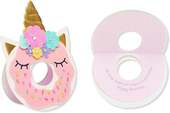 Papyrus Birthday Card Assortment, Rainbow Unicorns (4-Count)