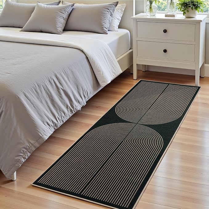 EDIMENS 2x6 Runner Rug Easy Jute Washable Kitchen Indoor Outdoor Non Slip | Rugs for Kitchen Floor Runner Rug for Laundry Balcony Low Pile Rugs Rainbow Carpet for Hallway Runner 6ft Entry