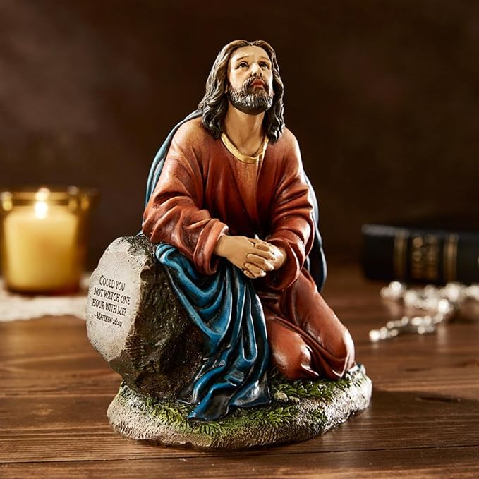 Avalon Gallery Christian Home Décor Hand-Painted Michael Adams Figurine, 5.5-Inch, Agony in Garden