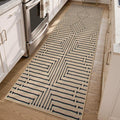 Lahome Easy Jute Washable Runner Rug, 2x8 Farmhouse Kitchen Runner Rug | Non Slip Stain Resistant Low Pile Indoor Outdoor Carpet for Hallway Indoor Entryway Laundry
