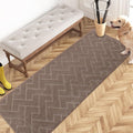 PURRUGS Dirt Trapping Door Mat 24" x 70", Non-Slip Machine Washable Entry Rug, Dog Doormat, Indoor Front Door Mat, Super Absorbent Entryway Rug for Muddy Shoes & Paws, Grayish Brown