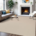 IOHOUZE Washable Area Rug 6x9 Non Slip Rubber Backed Rugs for Living Room, Dining Room Rugs Bedroom Rug, Woven Indoor Floor Carpet for Living Room Nursery Office, Cream/Beige
