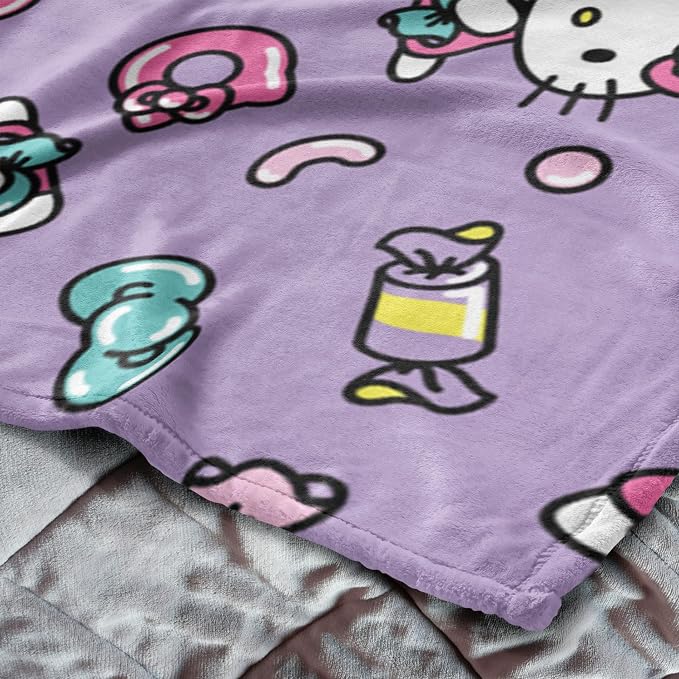 Northwest Hello Kitty Silk Touch Throw Blanket, 46" x 60", Candy Cute
