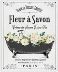 French Flower Bathtub Floral, 16 x 20 Inch Canvas Wall Art | Stupell Industries · By Lettered and Lined · Ready to hang · Bathroom to bedroom decor · Made in USA