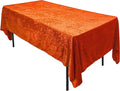 AK TRADING CO. Lush Panne Velvet Tablecloth - 60 x 102 Inch Rectangular Table Cover | Great for Buffet Table, Parties, Holiday Dinner, Wedding & Baby Shower (Orange, 60 x 102 Inch)
