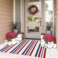 IOHOUZE 3'x5' Red White Blue Front Door Rug, USA 250th Anniversary Patriotic Doormat, Washable Front Porch Welcome Mat for Memorial Day, 4th of July, and Independence Day Entrance Outdoors Decor