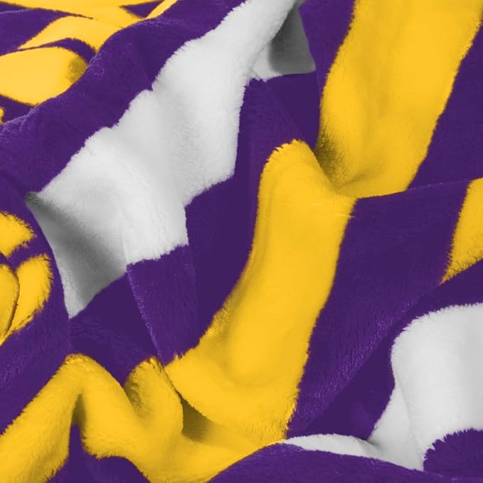 Logo Brands NCAA Raschel Throw Blanket – 50 x 60 Soft Fleece Blanket, Officially Licensed Collegiate Design, Cozy Throw for Tailgating, Game Day, & Home Décor