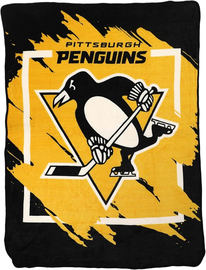 Northwest NHL Pittsburgh Penguins Micro Raschel Throw Blanket, 46" x 60", Dimensional
