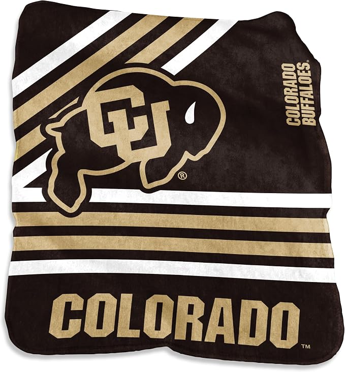 Logo Brands NCAA Raschel Throw Blanket – 50 x 60 Soft Fleece Blanket, Officially Licensed Collegiate Design, Cozy Throw for Tailgating, Game Day, & Home Décor