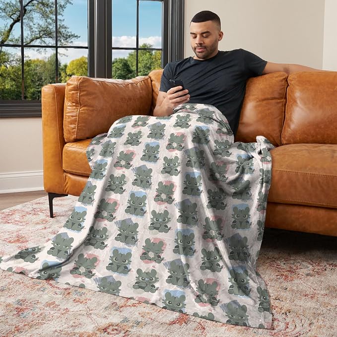 Northwest How to Train Your Dragon Many Emotions Silk Touch Throw Blanket 60x80 inches