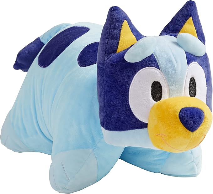 Pillow Pets BBC Studios Bluey, 16" Plush Toy | Soft Plush Pillow Companion, Unfastens into a Cozy Pillow at Night, Machine Washable, BPA and Phthalates Free