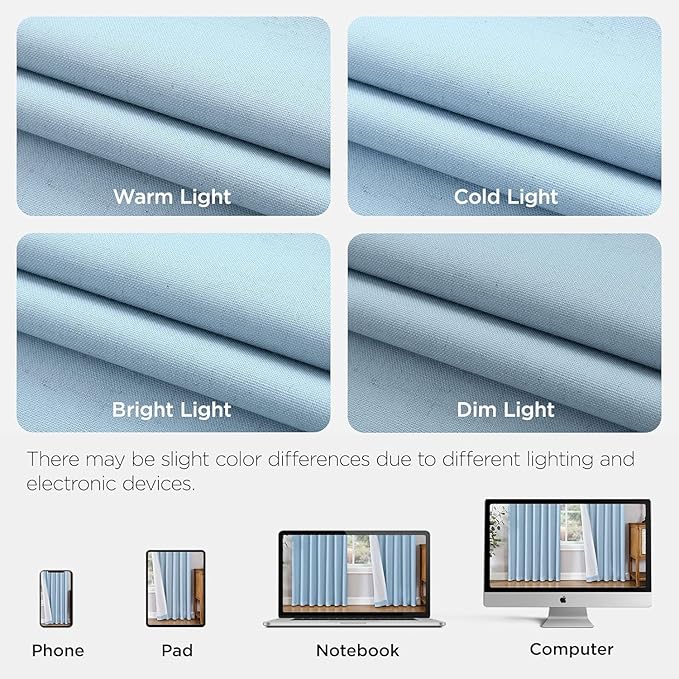 Joydeco Pinch Pleated Linen Curtains - Image 8