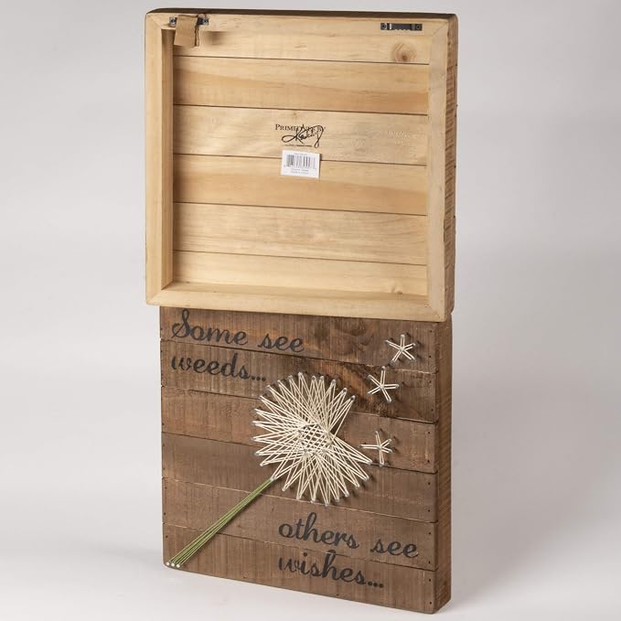 Primitives by Kathy Distressed Wood Slat Sign - 'Some see weeds...' with Hand-Strung Heart, Wall Art & Desk Decor for Home
