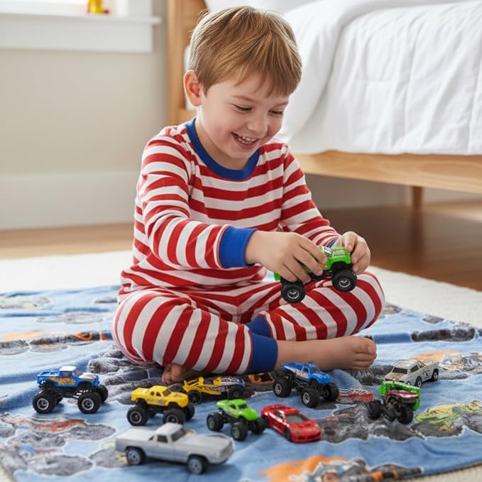 Monster Trucks x Hot Wheels Kids Bedding Super Soft Plush Throw Blanket, 46 in x 60 in, (Officially Licensed Product) by Franco