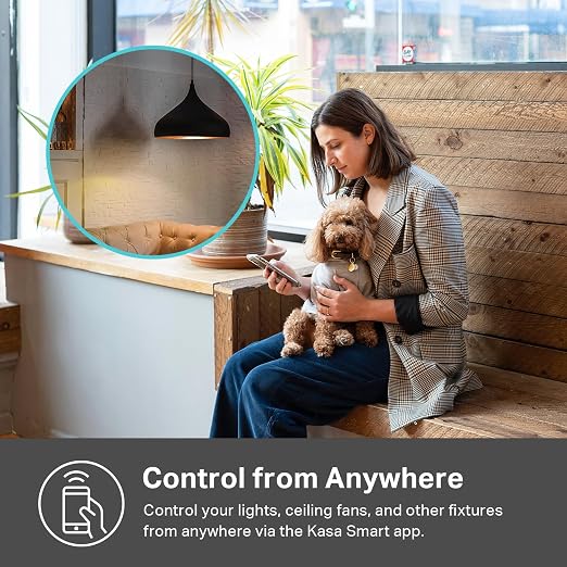 Kasa Smart Kasa Matter Smart Dimmer Switch: Voice Control w/Siri, Alexa & Google Assistant,UL Certified, Timer & Schedule, Easy Guided Install,Neutral Wire Required, Single Pole, 2.4GHz Wi-Fi, 3-Pack