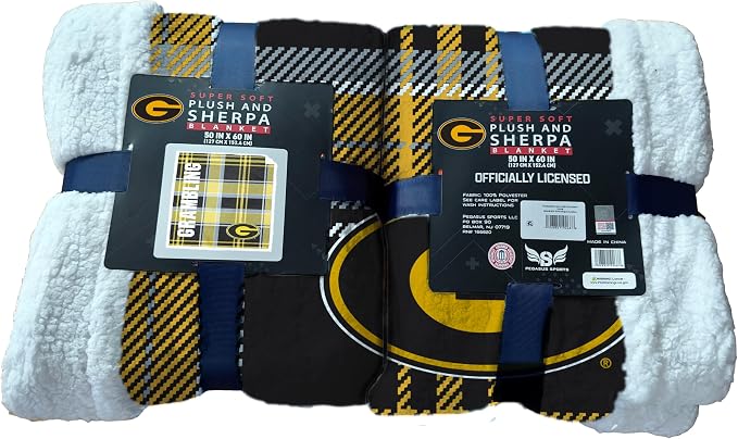 NCAA Grambling State Tigers Playmaker Plaid Ultra Cozy Sherpa Throw