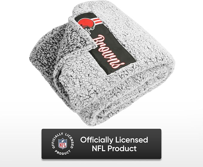 FOCO NFL Team Color Big Logo Cloud Sherpa Blanket 60" x 70"