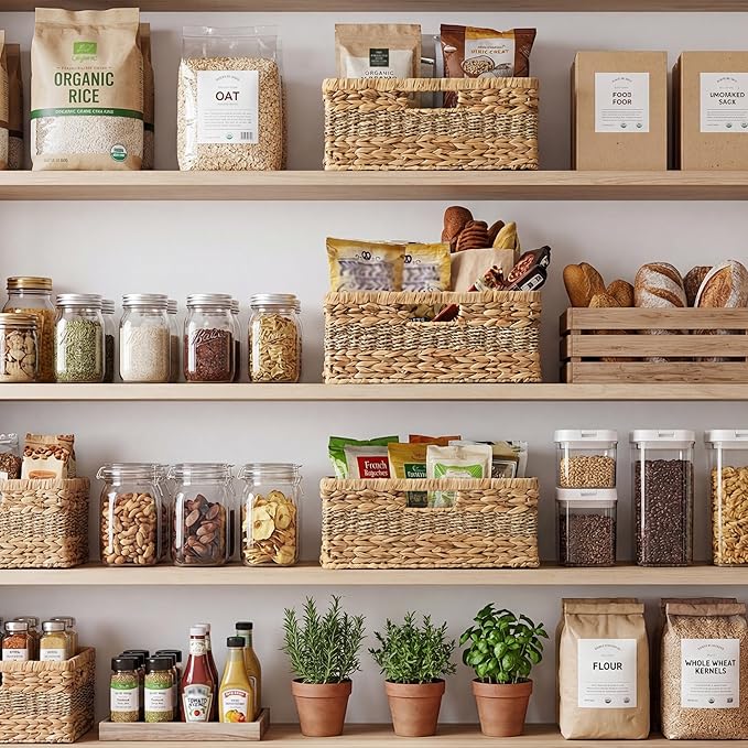 StorageWorks Large Wicker Baskets for Organizing with Handles,1-Pack