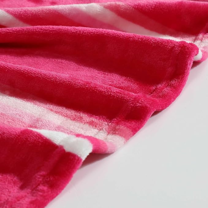 Wrangler - Blanket, Super Soft Plush Fleece Bedding, Yellowstone Inspired Throw Blanket for Couch or Bed (Saddle Stripe Pink, 50" x 60")