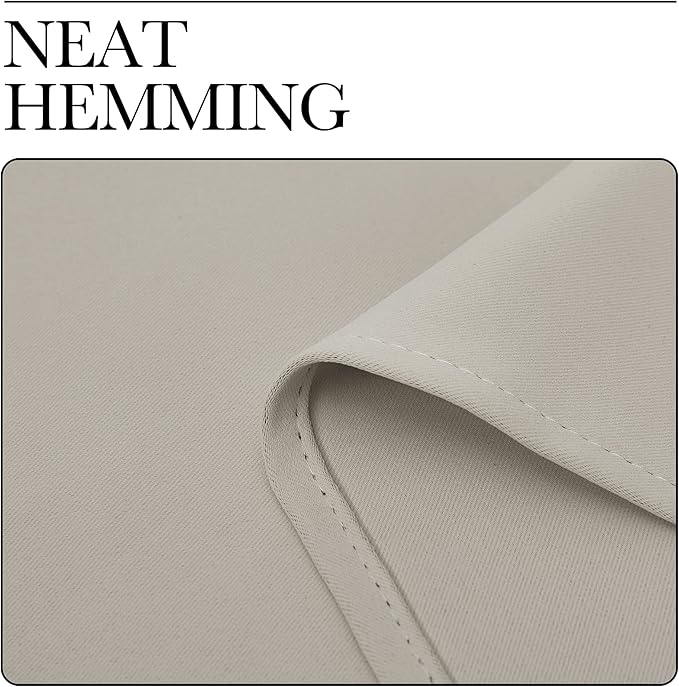 NICETOWN Blackout Curtains for Living Curtains, Room Darkening Window Curtain Panels, Easy-Care Solid Thermal Insulated Draperies/Drapes for Daughter Room (Natural, 2 Panels, 29 by 20)
