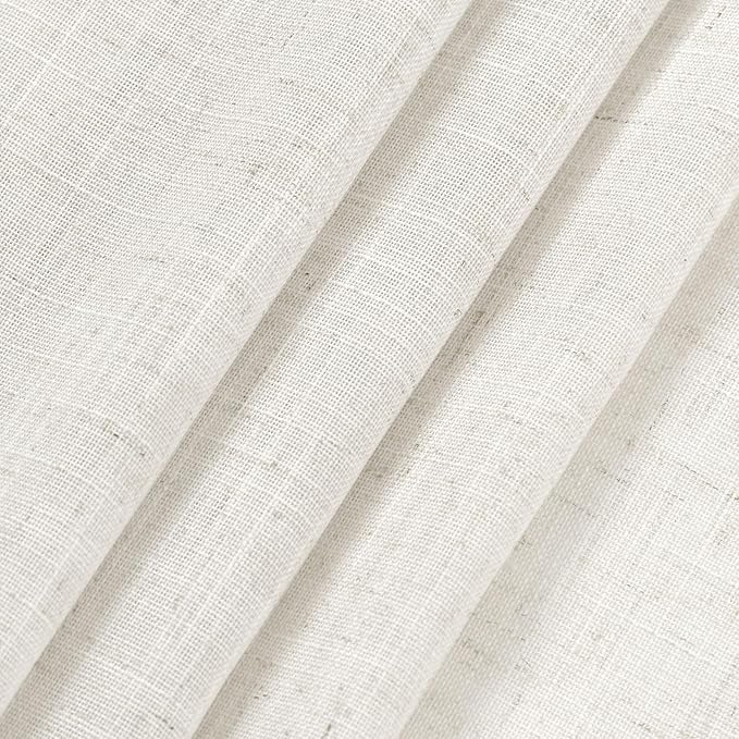 Nanspring Extra Long Beige White Curtains 105 Inch Long 2 Panels - Image 7