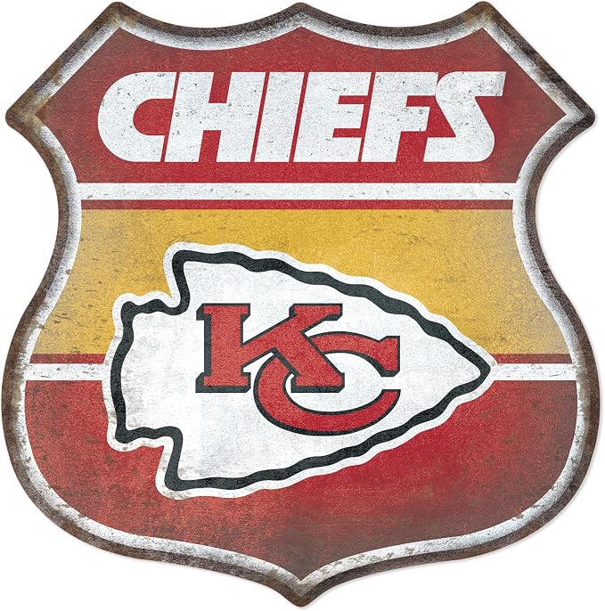 Rico Industries NFL Football San Francisco 49ers Rustic 11.5" Metal Route Sign