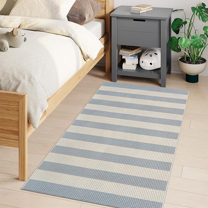 OJIA Outdoor Rugs 3'x5', Welcome Mat for Front Door Mat Outside Entrance | Washable Outdoor Area Rug Entryway Rugs Indoor Front Porch Rug Cotton Small Checkered Rug Carpet for Entry/Patio/Living Room