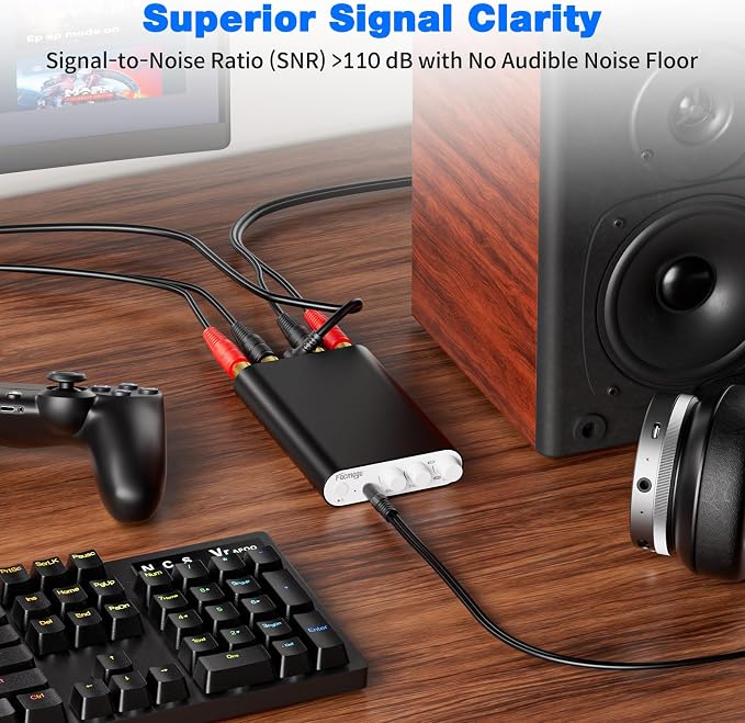 Facmogu M10 Home Audio Amplifier with Bluetooth 5.4, 300W+300W 2.0 Channel Stereo Amplifier System for Home Theater Speakers w/36V Adapter, TPA3255 300W Class D Digital Amp for Home Audio System