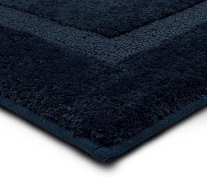 Mohawk Home Prestige Casual Solid Navy Blue 1' 8" X 2' 10" Bath Mat Perfect for Bathroom