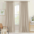 RYB HOME Linen Sheer Curtains 120 inches Long, Room Divider Curtains by RYBHOME