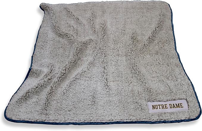 Logo Brands NCAA Frosty Fleece Blanket (50" x 60") – Soft & Warm Sherpa Material with Team Logo, Team Color Trim, Great Gift for Alumni & Students