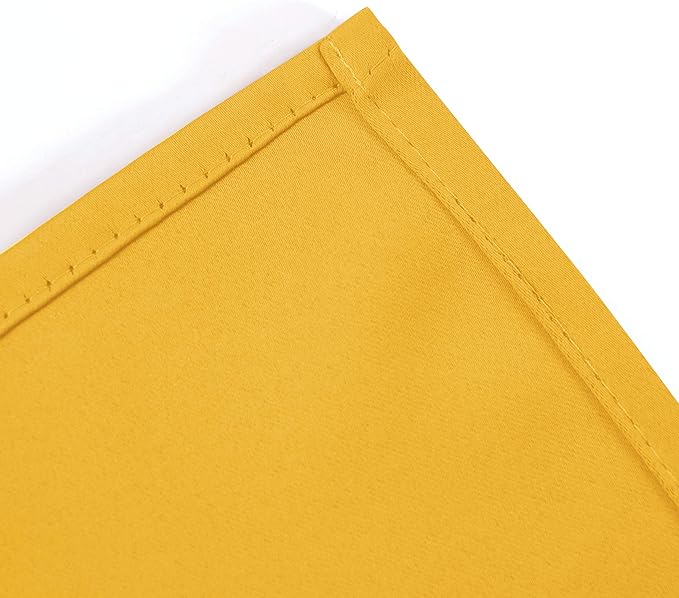 LEMOMO Yellow Thermal Blackout Curtains/42 x 95 Inch/Set of 2 Panels Room Darkening Curtains for Bedroom