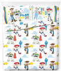 Jay Franco Kids Sheet Cartoon Set with Fitted, Flat Sheets & Pillow Cover - Ultra-Soft Bedding with Pillowcase for Room Decor, White - Toy Story, 4 Piece Queen