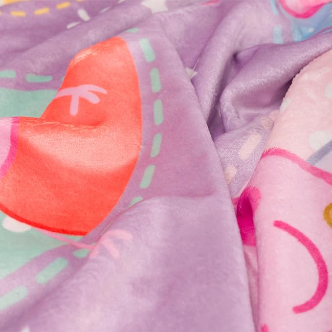 Peppa Pig & Baby Evie Kids Throw Blanket, 46 in x 60 in, Soft Cozy Decorative Blanket for Couch, Bed, or Gaming Room (Officially Licensed Product) by Franco
