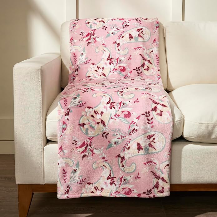 Vera Bradley Women's Fleece Throw Blanket – Soft Plush Blanket for Couch, Bedroom & Home Décor